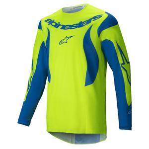 Motokrosový dres Alpinestars Fluid Haul fluo žlto-modrý