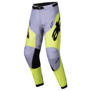Motokrosové nohavice Alpinestars Racer Veil šedo-fluo žlté