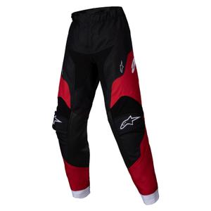 Detské motokrosové nohavice Alpinestars Racer Veil Kids čierno-červené