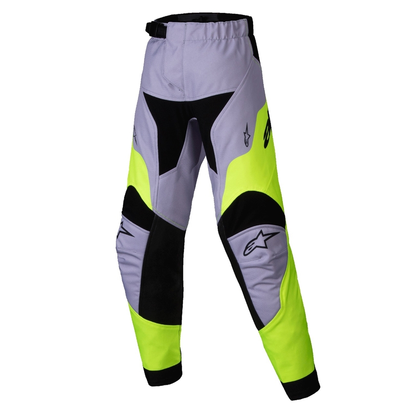 Detské motokrosové nohavice Alpinestars Racer Veil Kids šedo-fluo žlté
