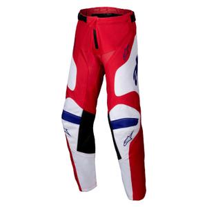 Detské motokrosové nohavice Alpinestars Racer Veil červeno-biele