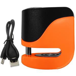 Zámok na kotúčovú brzdu s alarmom KOVIX KS6 oranžový