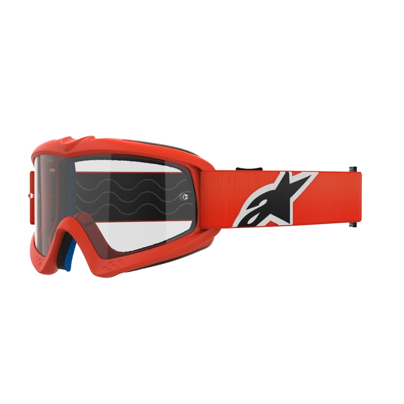 Detské motokrosové okuliare Alpinestars Vision Youth Corp oranžové s čírym zorníkom
