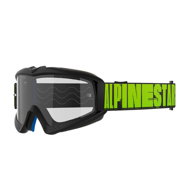 Detské motokrosové okuliare Alpinestars Vision Youth Hollow čierno-antracitovo-fluo žlté s čírym zorníkom