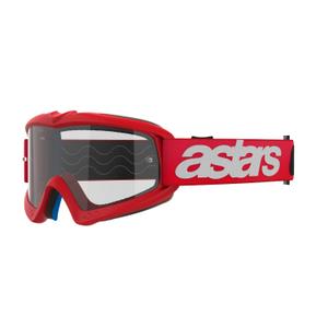 Detské motokrosové okuliare Alpinestars Vision Youth Blaze červené s čírym zorníkom
