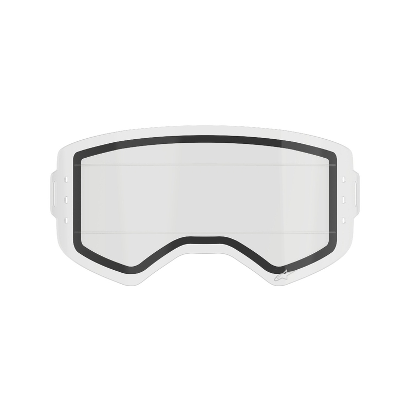 Plexi pre okuliare Alpinestars Supertech s dvojitým antifog pre systém roll-off číre
