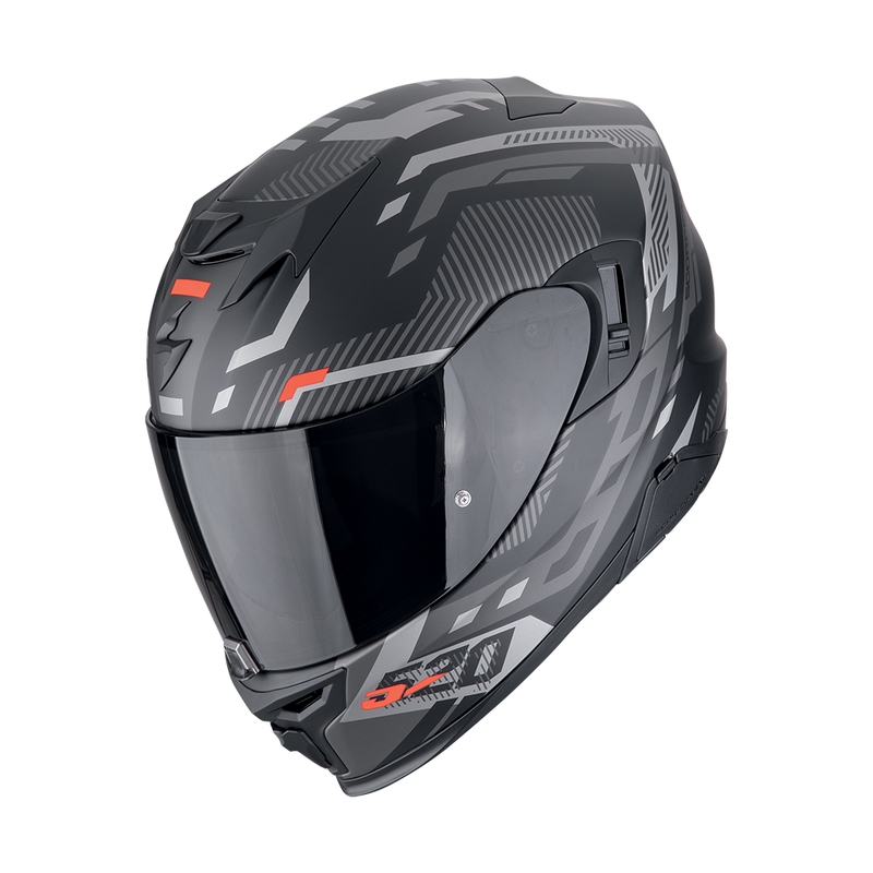 Integrálna prilba na motorku Scorpion EXO-520 EVO AIR RANKA matná čierno-strieborno-červená výpredaj