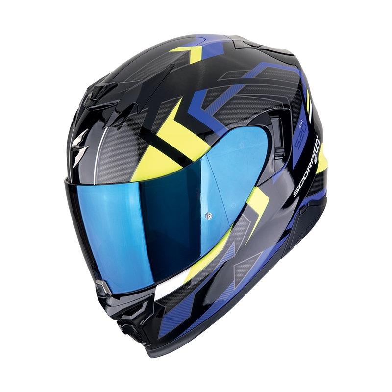 Integrálna prilba na motorku Scorpion EXO-520 EVO AIR SENSUS čierno-modro-fluo žltá výpredaj