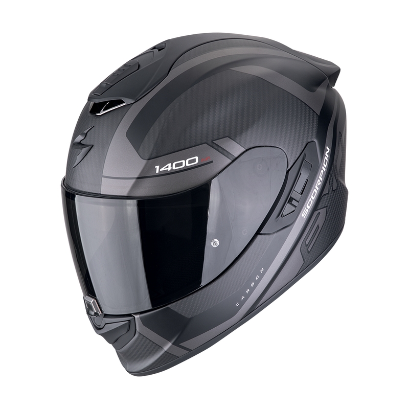 Integrálna prilba na motorku Scorpion EXO-1400 EVO II CARBON AIR ENKO matná čierno-strieborná výpredaj