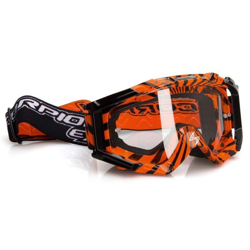 Motokrosové okuliare Scorpion E15 oranžovo-čierne