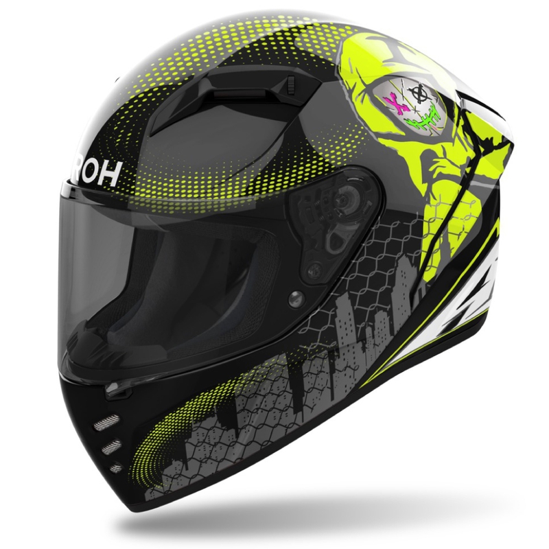 Integrálna prilba na motorku Airoh CONNOR Gamer čierno-šedo-fluo žltá