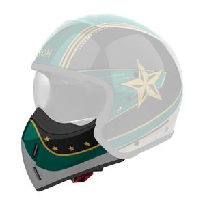 Bradový chránič pre helmy Airoh J110 Command lesklý zelený