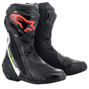 Topánky na motorku Alpinestars Supertech R čierno-bielo-fluo červeno-fluo žlté