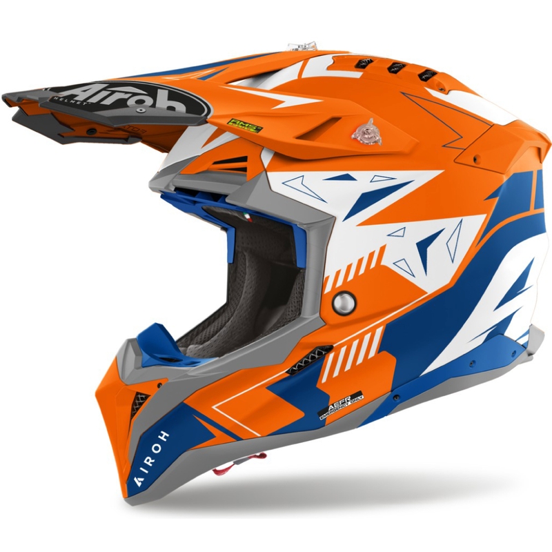 Motokrosová prilba Airoh Aviator 3 Spin fluo oranžová matná