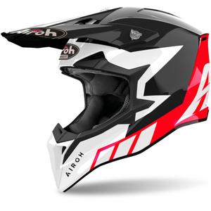 Motokrosová prilba Airoh Wraaap Reloaded lesklá červená