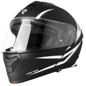 Vyklápacia prilba na motorku Street Racer Fury matná čierno-biela