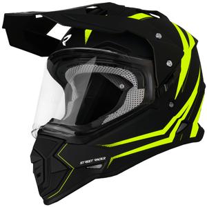 Enduro helma na motorku Street Racer Ignite matná čierno-fluo žltá