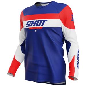 Detský motokrosový dres Shot Draw League modro-červený