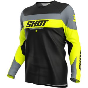 Detský motokrosový dres Shot Draw League fluo žltý