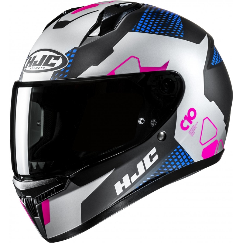 Integrálna helma na motorku HJC C10 Aspa MC28SF čierno-modro-ružovo-strieborná