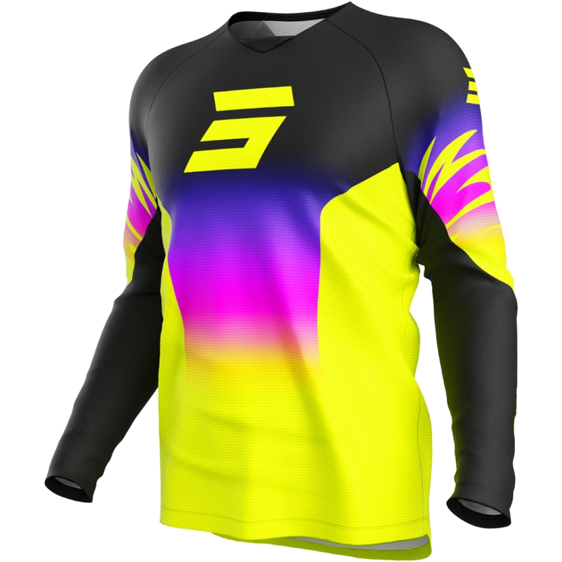 Detský motokrosový dres Shot Draw X-Trem fluo žltý