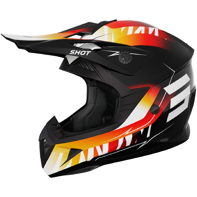 Detská motokrosová helma Shot Pulse X-Trem oranžovo-červená