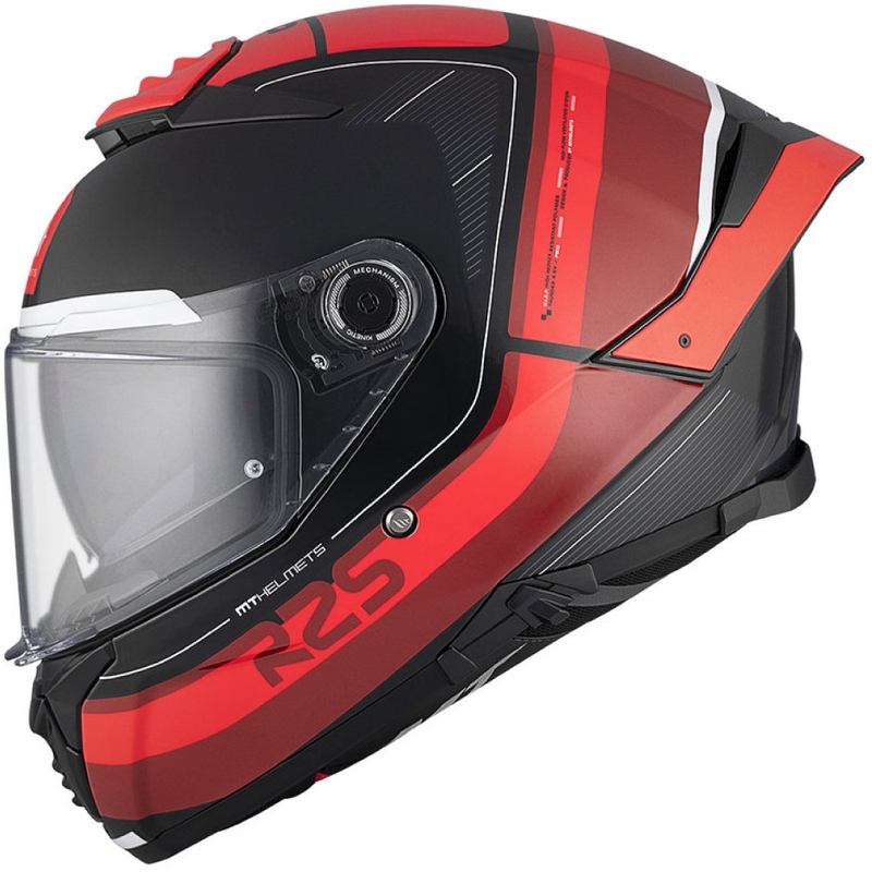 Integrálna helma na motorku MT THUNDER 4 SV R25 B2 lesklá červeno-čierna