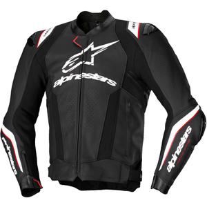 Kožená bunda na motorku Alpinestars Missile 3 Ignition čierno-biela
