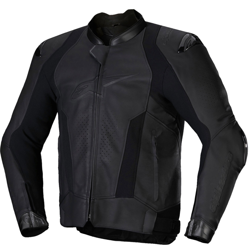 Kožená bunda na motorku Alpinestars Missile 3 čierno-čierna