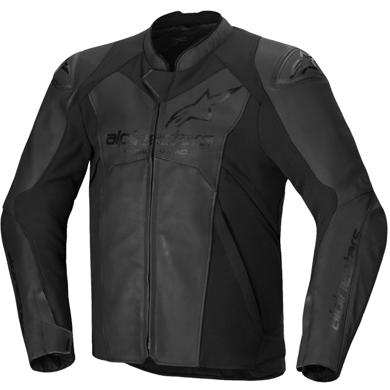 Kožená bunda na motorku Alpinestars Faster 3 čierno-čierna