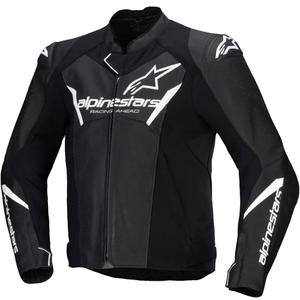Kožená bunda na motorku Alpinestars Faster 3 Airflow čierno-biela