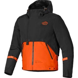 Bunda na motorku Alpinestars Mootant Waterproof Parka čierno-fluo oranžová