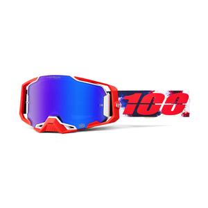Motokrosové okuliare 100% ARMEGA Morpho s modrým HIPER plexi