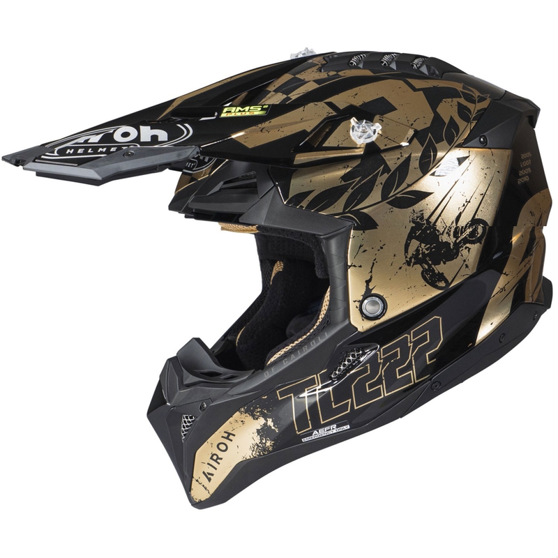 Motokrosová prilba Airoh Aviator 3.0 "TC 222 THE LEGEND" čierno-zlatá