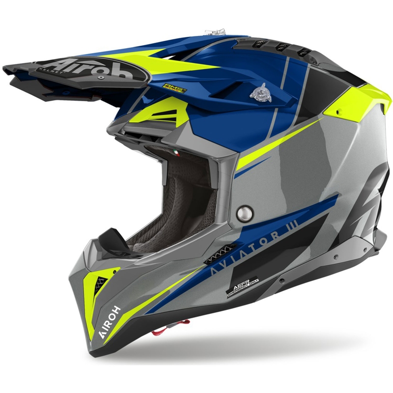 Motokrosová prilba Airoh Aviator 3.0 Push modrá