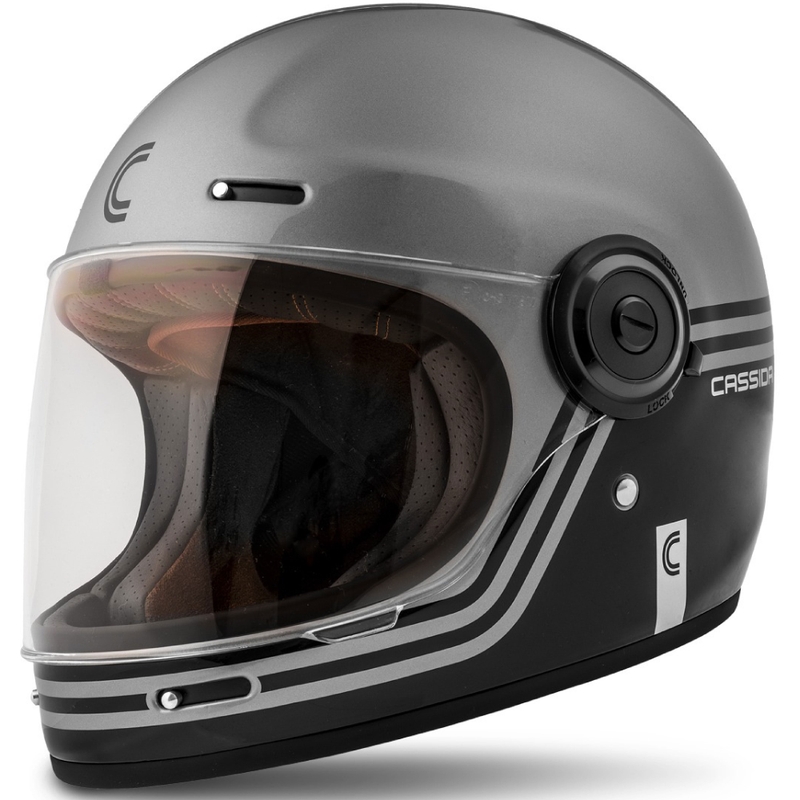 Integrálna prilba na motocykel Cassida Fibre Super Hooligan čierno-šedá