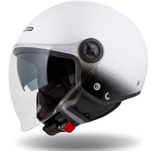 Otvorená prilba na motocykel Cassida Handy Plus bielo-čierna