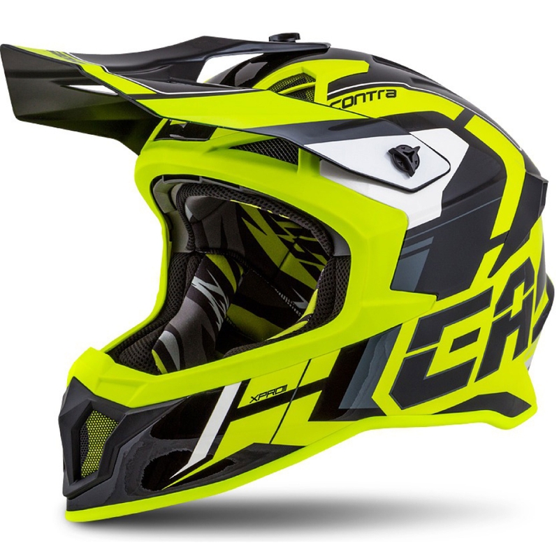 Motokrosová prilba Cassida Cross Pro II Contra fluo žlto-šedo-čierna