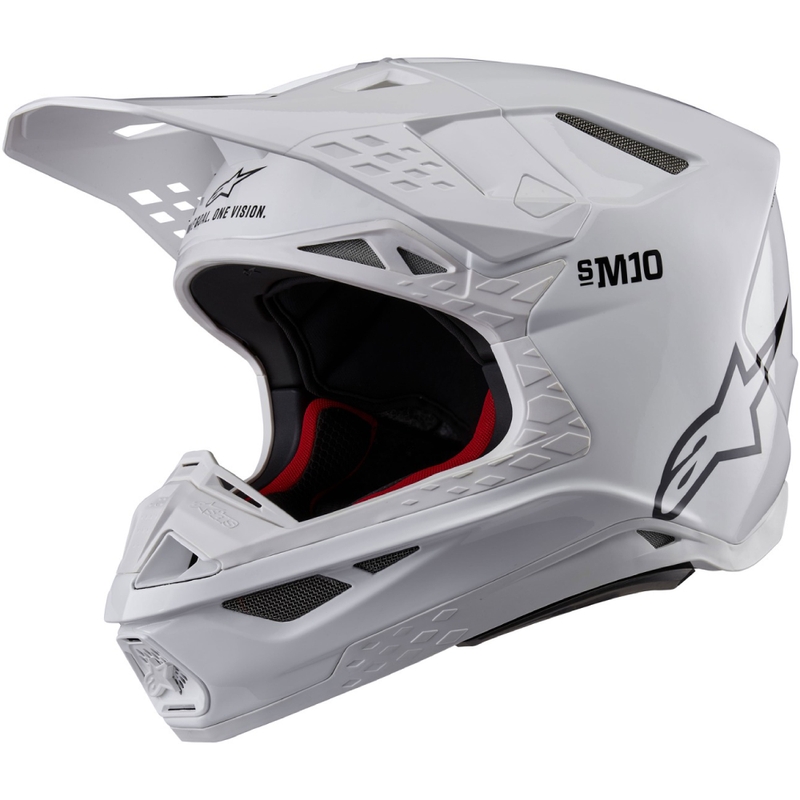 Motokrosová prilba Alpinestars Supertech S-M10 Solid biela