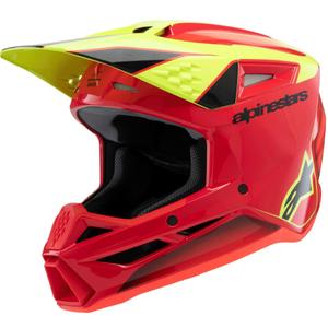 Detská motokrosová prilba Alpinestars S-M3 FRAY červeno-fluo žlto-čierna