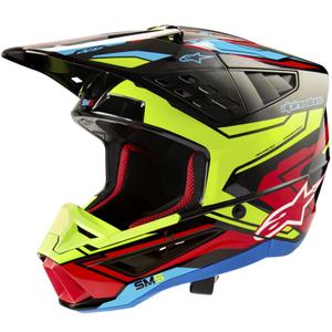 Motokrosová prilba Alpinestars S-M5 Action 2 fluo žlto-fluo červená