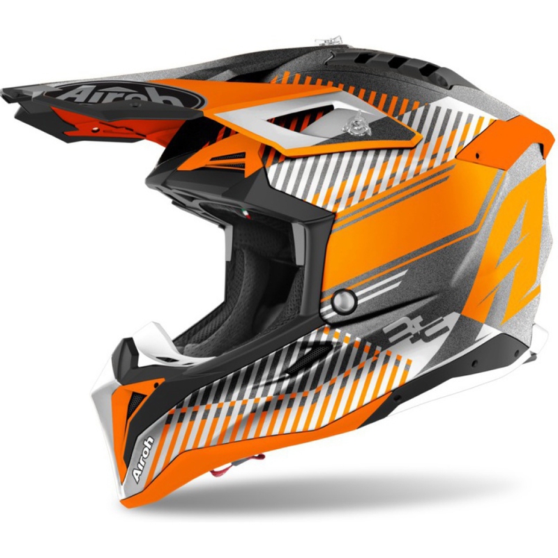 Motokrosová prilba Airoh Aviator 3.0 Wave 2022 oranžovo-šedo-biela výpredaj