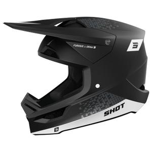 Motokrosová prilba Shot Furious Draw bielo-čierna