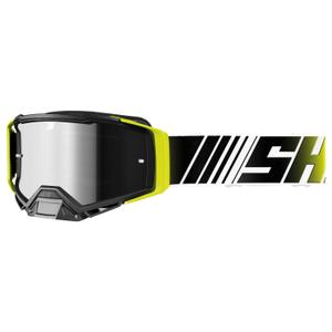 Motokrosové okuliare Shot Core fluo žlto-biele s iridiovým plexi