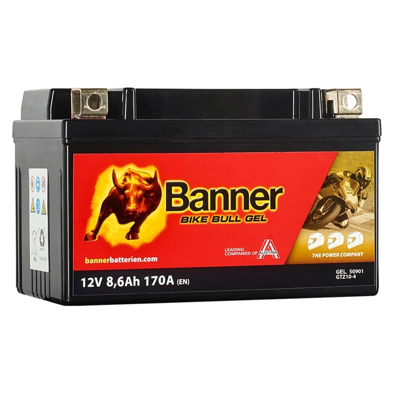 Gélová motobatéria Banner Bike Bull GEL 509 01/BGTZ10-S - GTZ10-S 12V, 8.6Ah, 170A