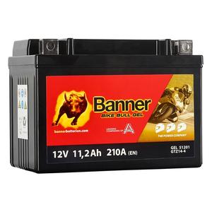 Gélová motobatéria Banner Bike Bull GEL 512 01/BGTZ14-S - GTZ14-S 12V, 11.2Ah, 210A