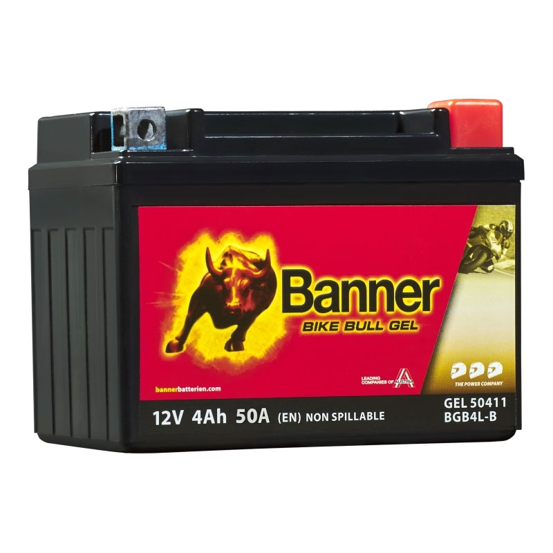 Gélová motobatéria Banner Bike Bull GEL 504 11/BGB4L-B - GB4L-B 12V, 4Ah, 50A