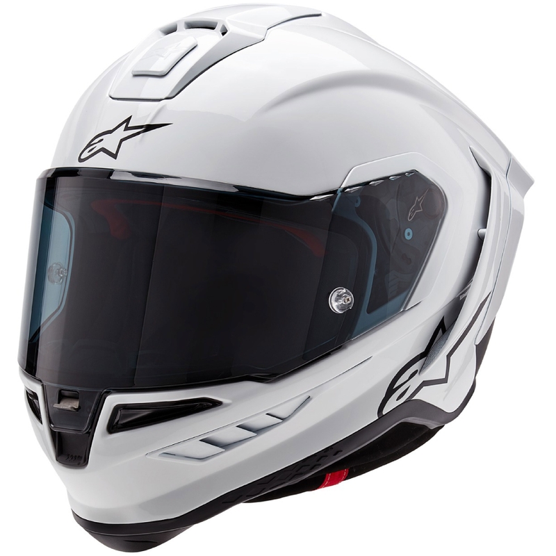 Integrálna helma na motorku Alpinestars Supertech R-10 Solid carbon biela matná