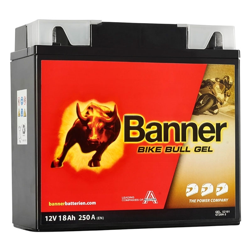 Gélová motobatéria Banner Bike Bull GEL 521 01/BG12-19 - G12-19 12V, 18Ah, 250A