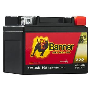 Gélová motobatéria Banner Bike Bull GEL 503 14/BGTX4-3 - GTX4-3 12V, 3Ah, 50A